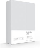 Romanette - Flanel - Laken - Lits-jumeaux - 240x260 cm - Zilver