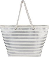 Strandtas 48*35*14 cm Zilverkleurig | JZBG0188ZI | Clayre & Eef