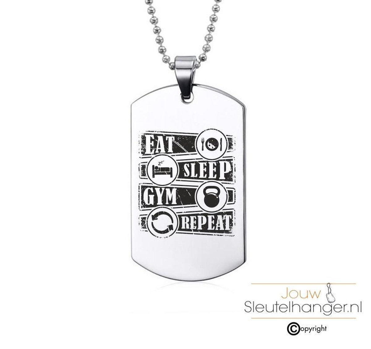 TanHades Rvs Halter Hanger Gym Fitness Apparatuur Barbell Ketting Domineering Gespierde Mannen Fitness Sport Sieraden sport barbell kettingen voor vrouwen