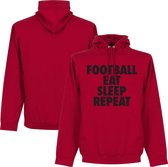 Football Eat Sleep Repeat Hooded Sweater - L