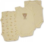 Nursery Time Romper Mouwloos Beer Beige 3 Stuks Maat 92