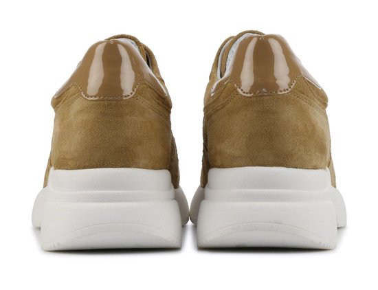 HIP Vrouwen Suède Lage sneakers / Damesschoenen D1904 - Camel - Maat 37 |  bol.com