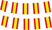 2x Papieren slinger Spanje 4 meter - Spaanse vlag - Supporter feestartikelen - Landen decoratie/versiering
