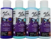 Mont Marte® Pouring Paint Marina - set van 4 giet acryl verf 120ML