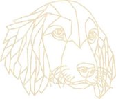 Cocker Spaniel Geometrisch Hout 50 x 58 cm Light wood - Honden - Wanddecoratie