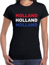 Holland / Nederland t-shirt zwart voor dames - EK - WK / Koningsdag shirt / kleding XL