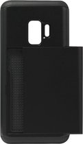 ADEL Kunststof Back Cover Hardcase Hoesje voor Samsung Galaxy S9 - Pasjeshouder Zwart