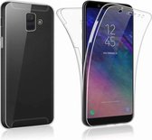 Samsung Galaxy J6+ Plus (2018) Dual TPU Case hoesje 360° Cover 2 in 1 Case ( Voor en Achter) Transparant