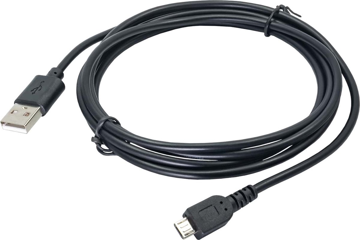 Akyga AK-USB-01 USB-kabel USB 2.0 1,8 m Micro-USB B USB A Zwart