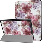 Lenovo Tab 4 10 Hoes - Tri-Fold Book Case Flowers