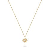Twice As Nice Halsketting in 18kt verguld zilver  40 cm