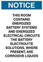 Sticker 'Notice: Electrical circuits' 148 x 105 mm (A6)