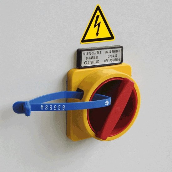 Sticker elektriciteit waarschuwing - ISO 7010 - W012 50 mm - 10 stuks ...