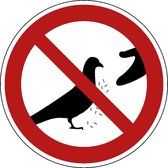 Verboden duiven te voeren sticker 100 mm