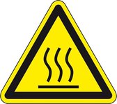 Waarschuwingssticker warm oppervlak - ISO 7010 - W017 100 mm