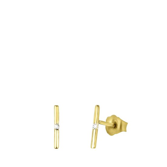 SINGULARU - Pebbles Sun Oorbellen. Messing met 18Kt Goud Plating. Drukknopsluiting. Sieraden voor Vrouwen SINGULARU - Pebbles Sun Oorbellen. Messing met 18Kt Goud Plating. Drukknopsluiting. Sieraden voor Vrouwen