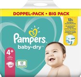 Pampers Baby-Dry Maat 4+, 64 Luiers, Tot 12 Uur Bescherming, 10-15kg