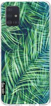 Casetastic Samsung Galaxy A51 (2020) Hoesje - Softcover Hoesje met Design - Palm Leaves Print