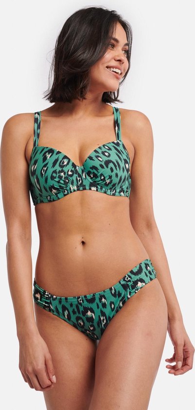 Shiwi Ladies Nora padded wire top BC Luxe leopard - groen - 38