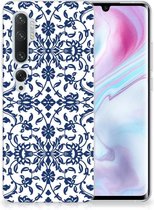 Case Cover pour Xiaomi Mi Note 10 Pro Coque Téléphone Fleur Bleue