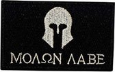 Molon Labe Geborduurde patch embleem zwarte met klittenband