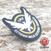 Eagle Team Shield Agent Extremis Malis Extrema Remedia PVC patch embleem Oranje zwart met klittenband
