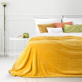 Luxe bed_deken_Brulo_Polyester_sprei _Mosterd geel_70 x 160 cm
