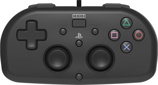 Hori Mini Gamepad - Kids Controller - Official Licensed - PS4 - Zwart