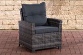Clp Fisolo Tuinstoel - 1,25 mm Poly-rotan - Grijs gemeleerd Grijs