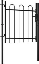 Enkele poort met boog vorm 100x75 cm
