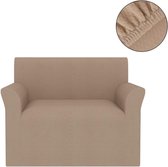 Meubelhoes voor bank stretch piqué beige