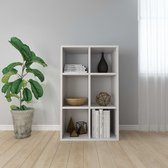 Boekenkast/dressoir 50x25x80 cm spaanplaat hoogglans wit