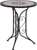 Bistrotafel mozaïek 61 cm keramiek grijs