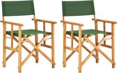 Regisseursstoelen 2 st massief acaciahout groen