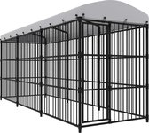 Hondenkennel voor buiten met dak 450x150x210 cm