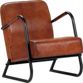 Relaxfauteuil echt leer bruin