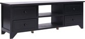 Tv-meubel 115x30x40 cm paulowniahout zwart