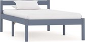 Bedframe massief grenenhout grijs 100x200 cm