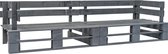 Tuinbank 2-zits pallet FSC hout grijs