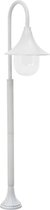 Paalverlichting tuin E27 120 cm aluminium wit