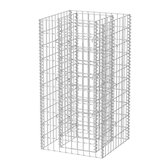 Gabion plantenbak - Gegalvaniseerd staal - Zilver - 50 x 50 x 100 cm