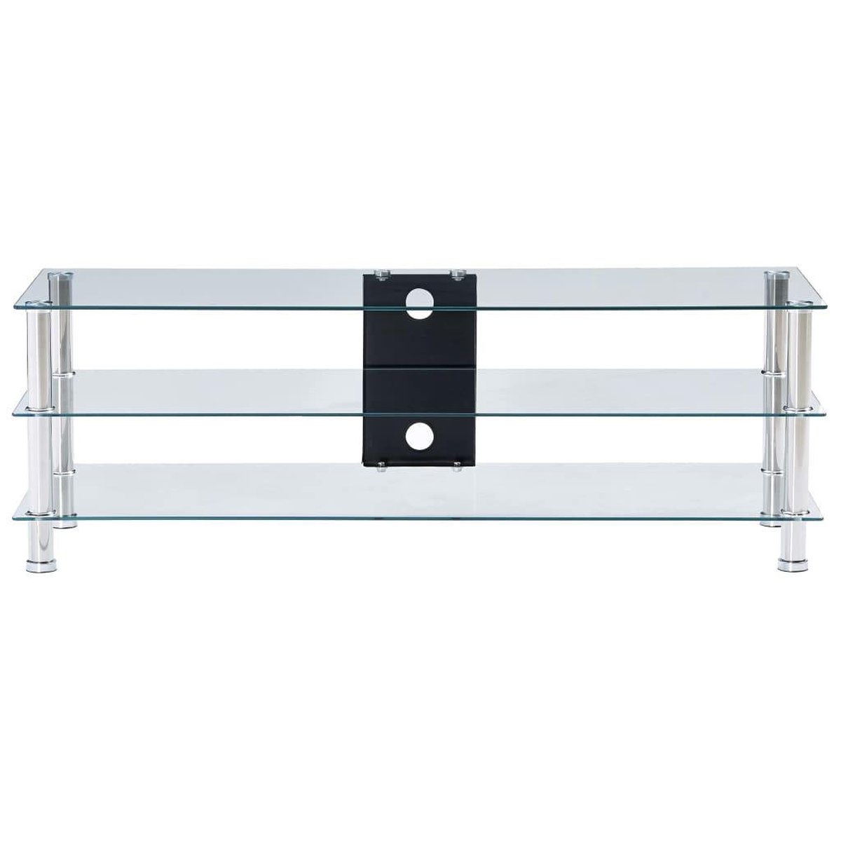 Tv-meubel 200x40x40,5 cm gehard glas zwart kopen