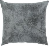 Havana kussen met antieke lederlook - 40 x 40 cm - grijs