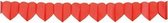 Rode hartjes slinger van 4 meter - Valentijn feestartikelen en versieringen