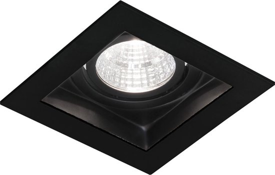 medley Dagelijks krijgen Blinq Cantello inbouw LED spot 90x90 mm vierkant zwart | bol.com