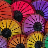Schilderij - Kleurrijke paraplu, multikleur , 3 maten , Premium Print