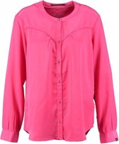 10 feet polyester shiny blouse hot pink - Maat  XL