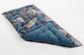 JUNGLE geprinte 100% katoenen zachte vloermatras 120x60x5cm - Blauw