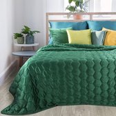 Beddensprei_sprei_kleur_Donker groen_220X240cm_100% POLYESTER_