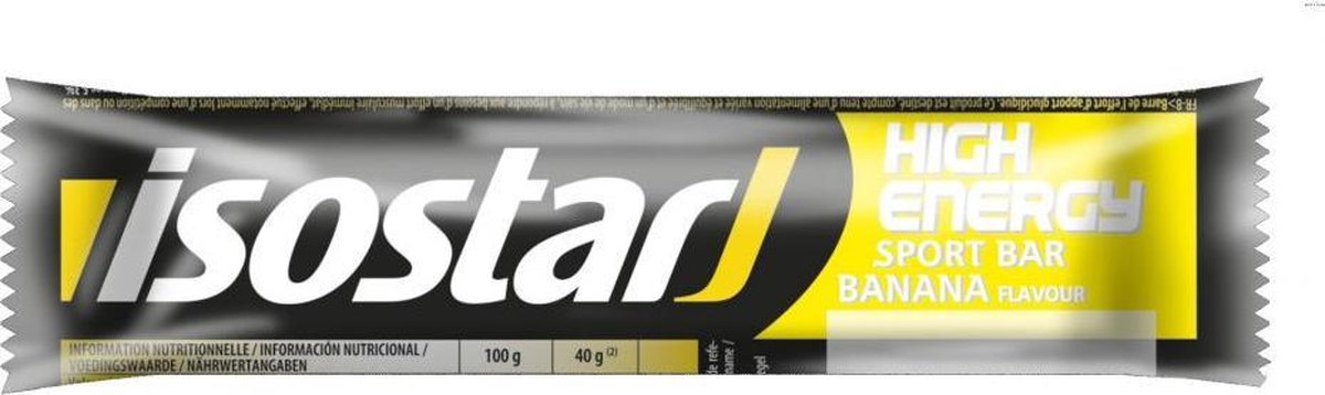 Isostar - High Energy Sportreep Banaan - 30 x 40 gr - Voordeelverpakking